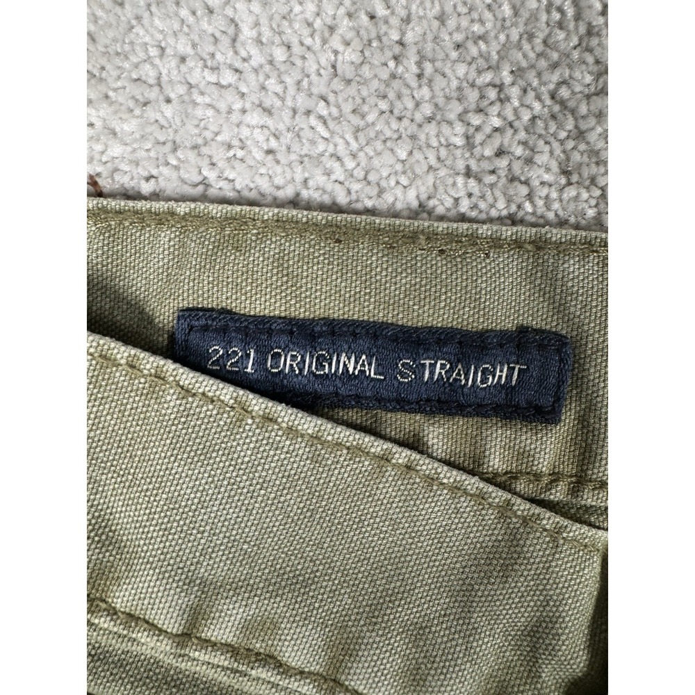 Lucky Brand 221 Original Straight Pants Mens 36x32 Olive‎ Green Casual Stretch - Picture 8 of 12